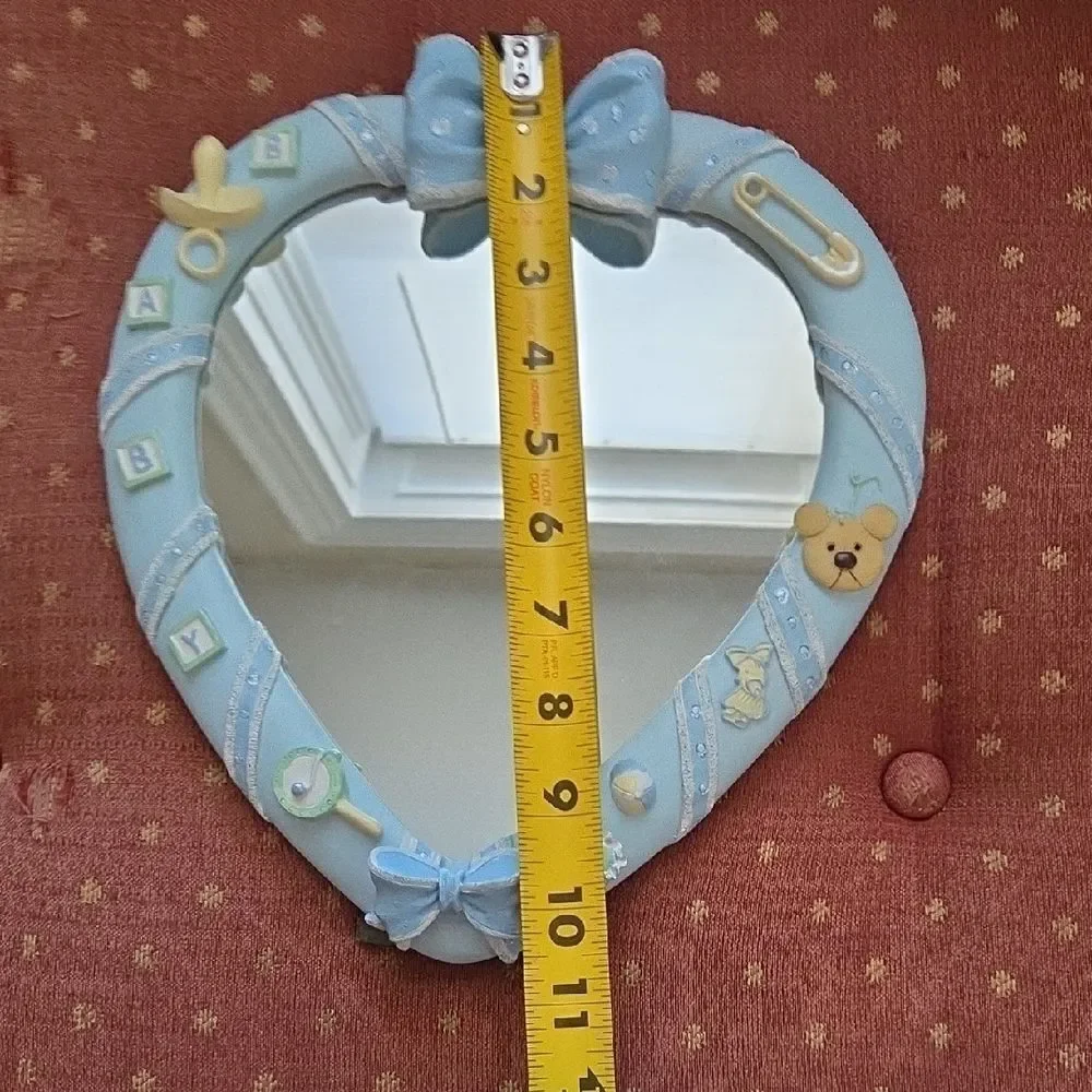 Blue Heart-Shaped Baby Mirror
